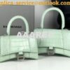 Replica Balenciaga Hourglass Top Handle Bag In Shiny Crocodile Embosse 2