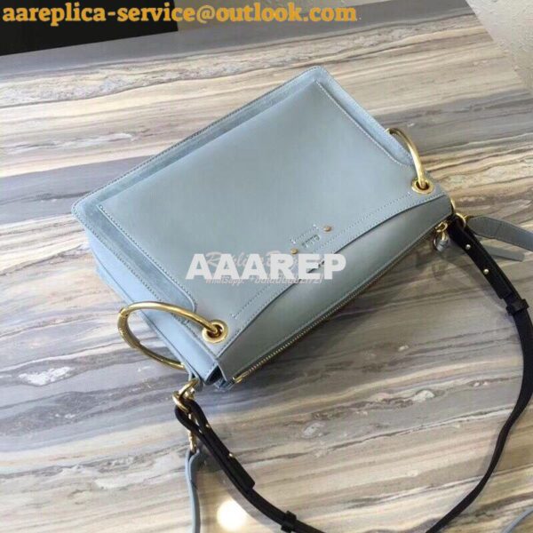 Replica Chloe Roy Bag Airy Grey in Suede & Smooth Calfskin 7
