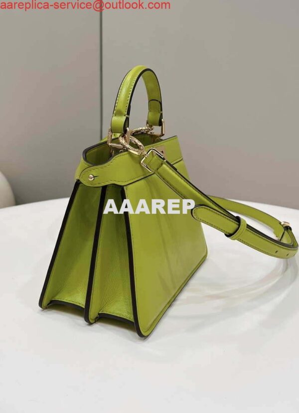 Replica Fendi 8BN335 Peekaboo ISeeU Petite Lemon Green Padded Nappa Leather Bag 3