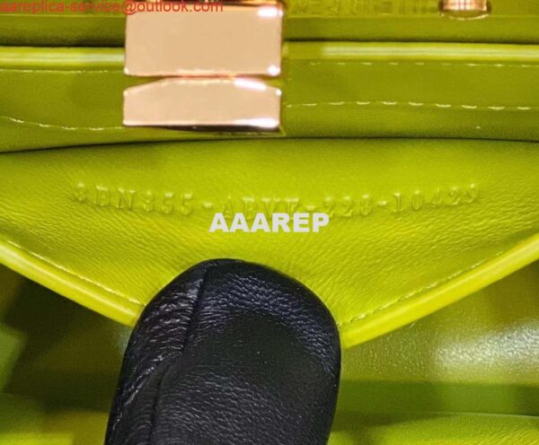 Replica Fendi 8BN335 Peekaboo ISeeU Petite Lemon Green Padded Nappa Leather Bag 9