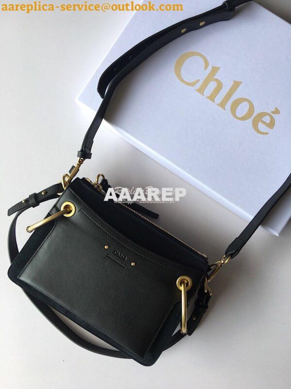 Replica Chloe Roy Bag Black in Suede & Smooth Calfskin 3