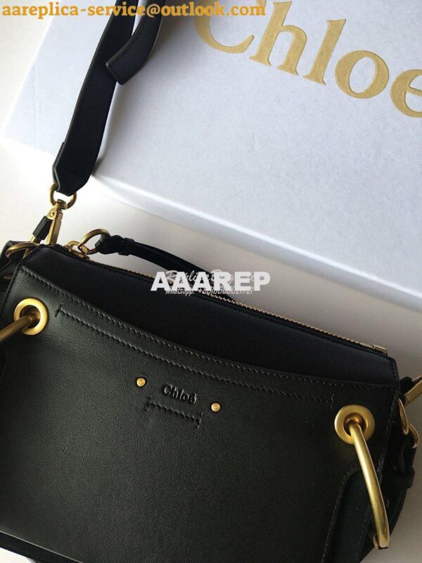 Replica Chloe Roy Bag Black in Suede & Smooth Calfskin 4
