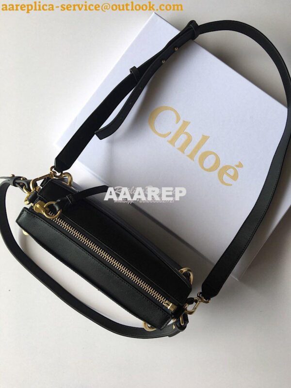 Replica Chloe Roy Bag Black in Suede & Smooth Calfskin 5