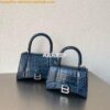 Replica Balenciaga Hourglass Top Handle Bag In Shiny Crocodile Embosse 2