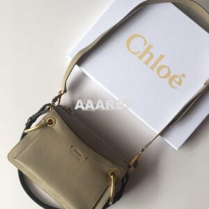 Replica Chloe Roy Bag Motty Grey in Suede & Smooth Calfskin