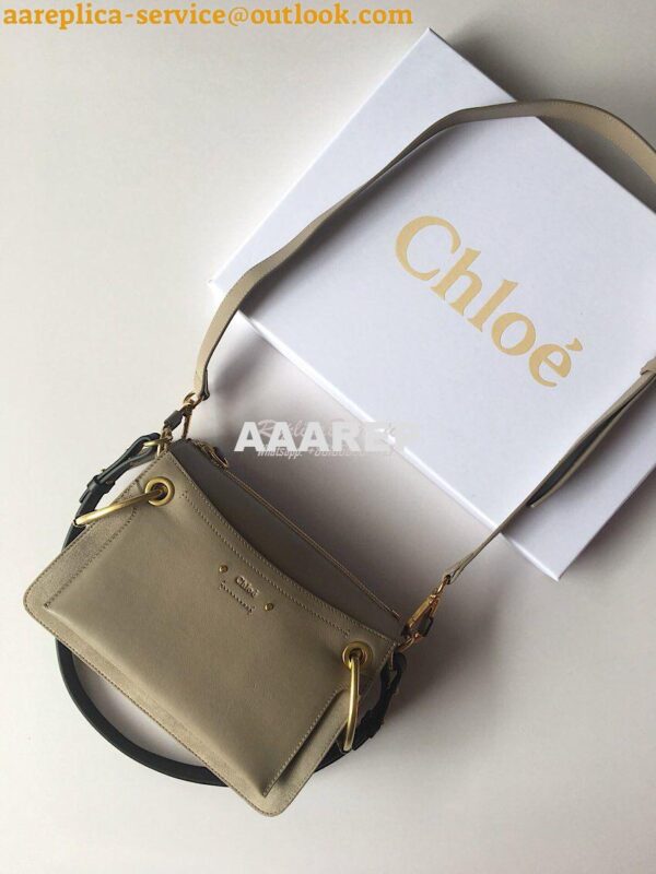 Replica Chloe Roy Bag Motty Grey in Suede & Smooth Calfskin