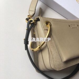 Replica Chloe Roy Bag Motty Grey in Suede & Smooth Calfskin 2