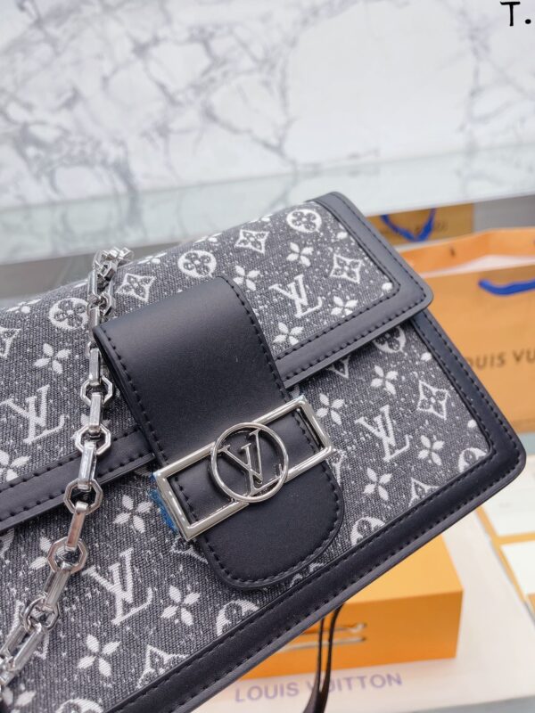 Replica Louis Vuitton DAUPHINE MM Bag Monogram Jacquard Denim M21458 8