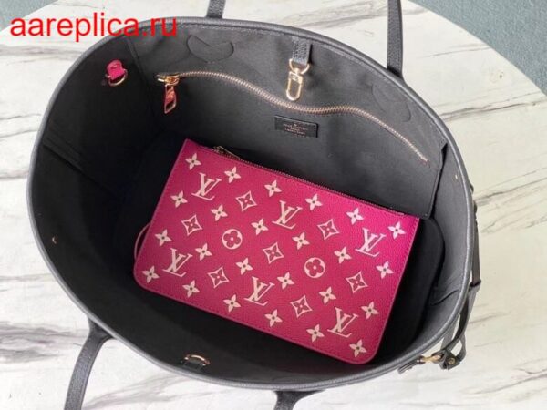 Replica Louis Vuitton NEVERFULL MM Bag LV BLACK / WHITE M46103 BLV1135 9