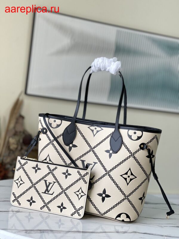 Replica Louis Vuitton NEVERFULL MM Bag LV CREME M46039 BLV1137 11