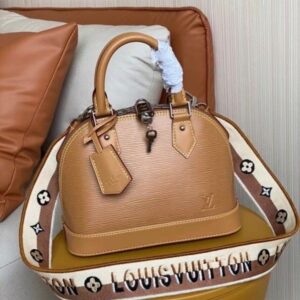 Replica Louis Vuitton Epi Alma BB Bag With Jacquard Strap M57540 BLV164 2