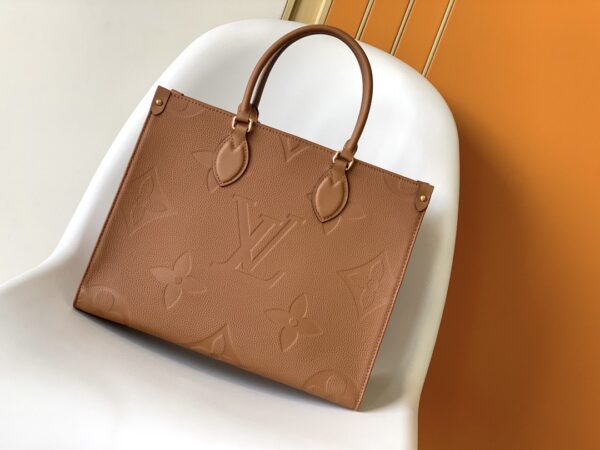 Replica Louis Vuitton LV ONTHEGO GM Cognac Brown Bag M46134 5