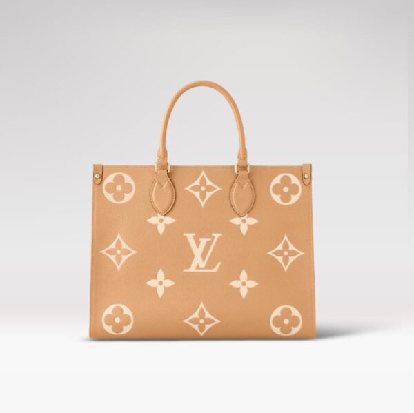 Replica Louis Vuitton LV ONTHEGO MM Arizona Beige Bag M45982 3