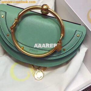 Replica Chloe Small Nile Minaudière in Smooth Calfskin Mint