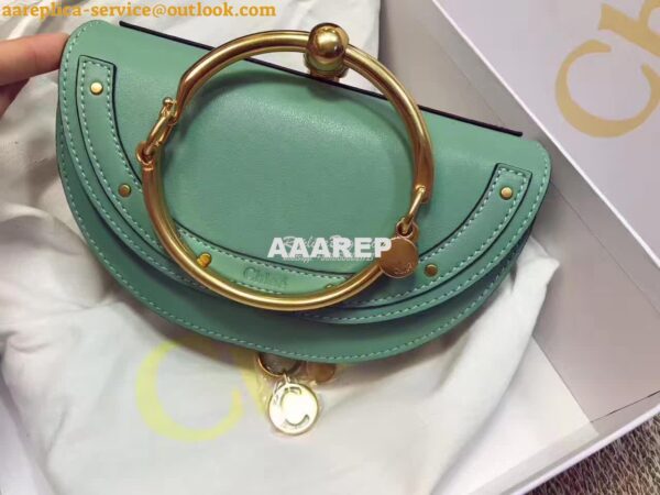 Replica Chloe Small Nile Minaudière in Smooth Calfskin Mint 3