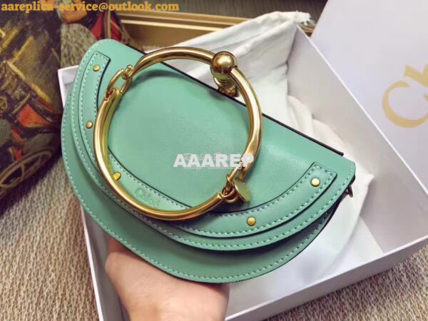 Replica Chloe Small Nile Minaudière in Smooth Calfskin Mint 11