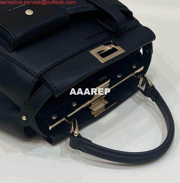 Replica Fendi 8BN335 Peekaboo ISeeU Small Black leather bag 2113s 8