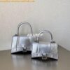 Replica Balenciaga Hourglass Top Handle Bag In Shiny Crocodile Embosse