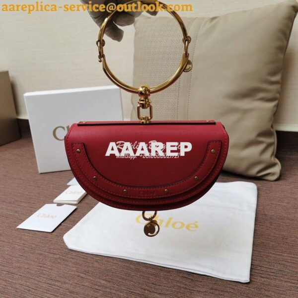 Replica Chloe Small Nile Minaudière in Smooth Calfskin Red