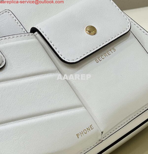 Replica Fendi 8BN335 Peekaboo ISeeU Small White leather bag 2113s 5