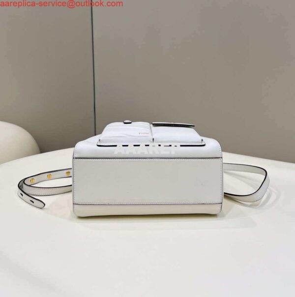 Replica Fendi 8BN335 Peekaboo ISeeU Small White leather bag 2113s 6