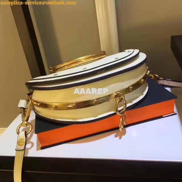 Replica Chloe Small Nile Minaudière in Smooth Calfskin White 9