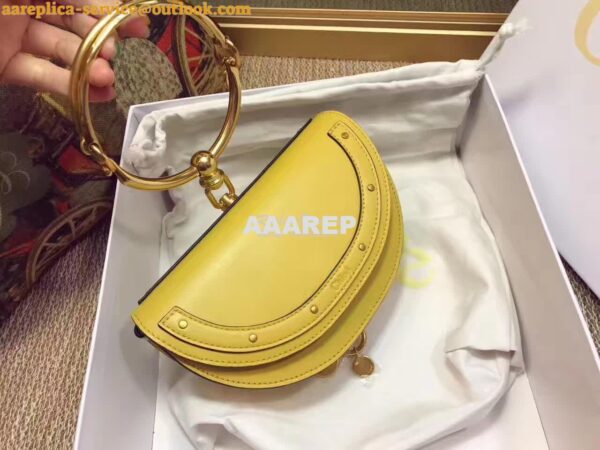 Replica Chloe Small Nile Minaudière in Smooth Calfskin Yellow