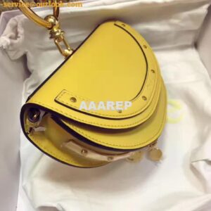 Replica Chloe Small Nile Minaudière in Smooth Calfskin Yellow 2