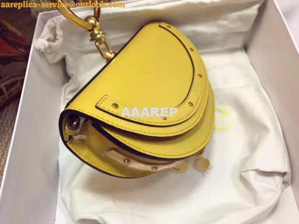 Replica Chloe Small Nile Minaudière in Smooth Calfskin Yellow 2