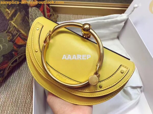 Replica Chloe Small Nile Minaudière in Smooth Calfskin Yellow 3