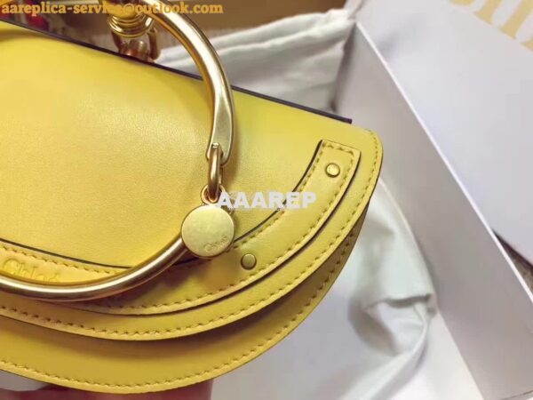 Replica Chloe Small Nile Minaudière in Smooth Calfskin Yellow 5