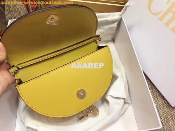 Replica Chloe Small Nile Minaudière in Smooth Calfskin Yellow 7