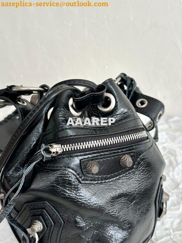 Replica Balenciaga Le Cagole XS Bucket Bag in Arena Lambskin 7024311 B 5