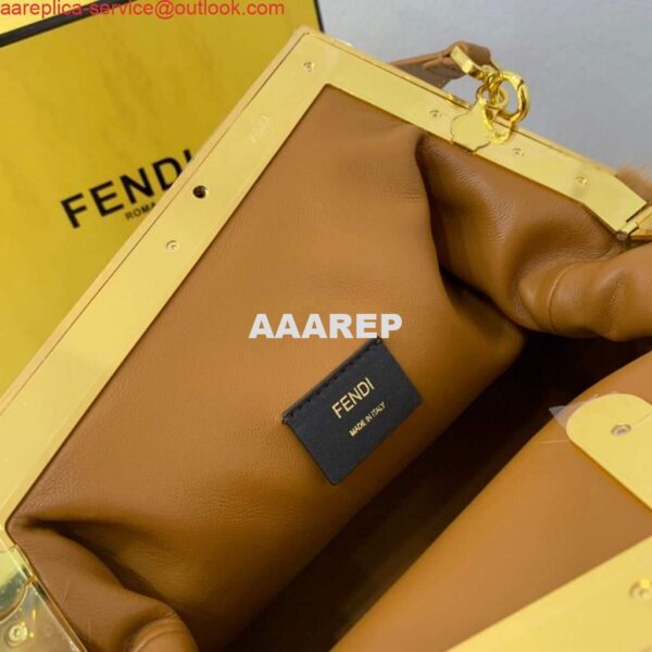 Replica Fendi 8BP127 Fendi First Medium Fox fur Brown Bag 8