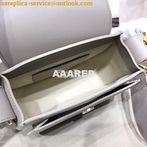 Replica Chloe Tess Bag in Shiny and Suede Leather 3727 Grey 12