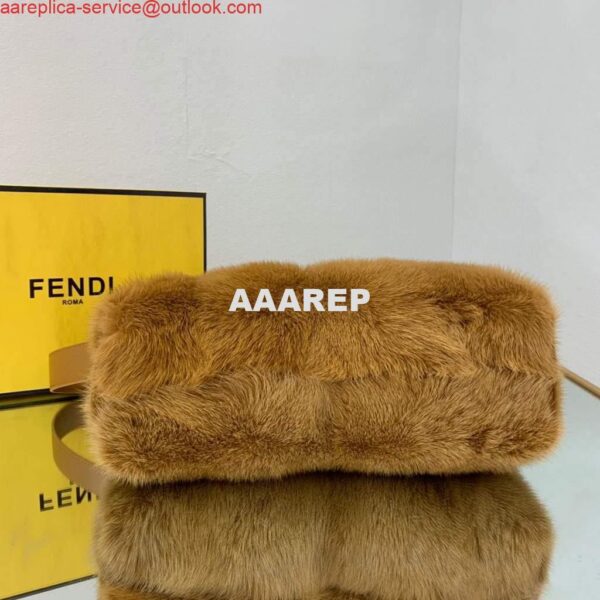 Replica Fendi 8BP127 Fendi First Medium Fox fur Brown Bag 10