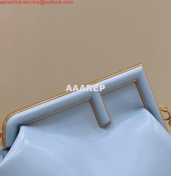 Replica Fendi 8BP127 FENDI FIRST Medium Light Blue leather bag 8