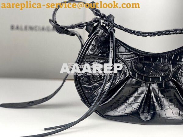 Replica Balenciaga Le Cagole XS S Shoulder Bag in All Black Supple Cro 6