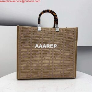 Replica Fendi 8BH386 Sunshine Medium Fendi Tote Bag 8258 Tan