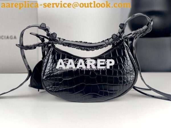 Replica Balenciaga Le Cagole XS S Shoulder Bag in All Black Supple Cro 7