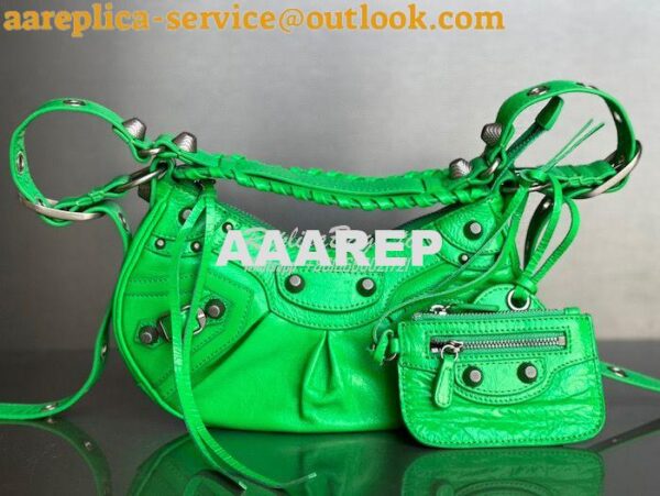 Replica Balenciaga Le Cagole XS S Shoulder Bag in Lambskin Green 67130 4