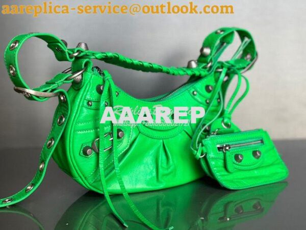 Replica Balenciaga Le Cagole XS S Shoulder Bag in Lambskin Green 67130 5