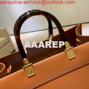 Replica Fendi 8BH386 Sunshine Medium Fendi Tote Leather Bag 8266S Brown