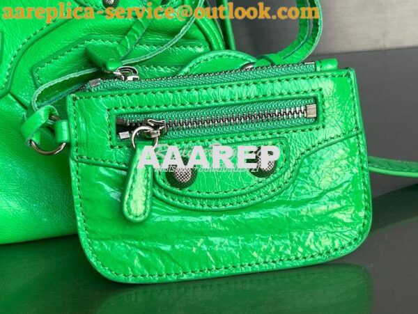 Replica Balenciaga Le Cagole XS S Shoulder Bag in Lambskin Green 67130 19