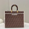 Replica Fendi 8BH386 Sunshine Medium Fendi Tote Leather Bag 8266S Brown