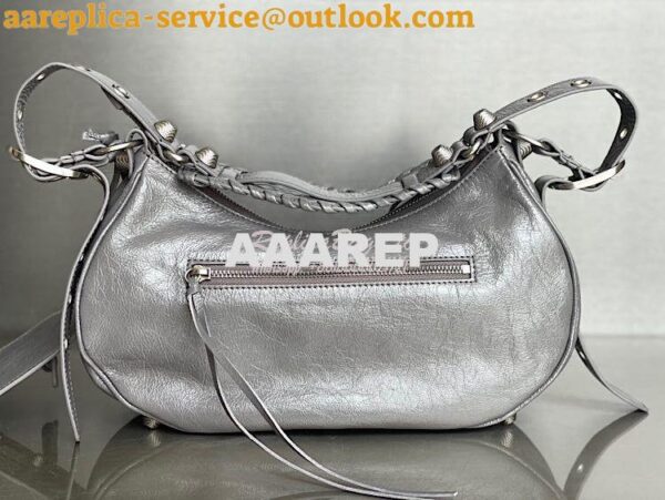 Replica Balenciaga Le Cagole XS S Shoulder Bag in Lambskin Grey 671307 17