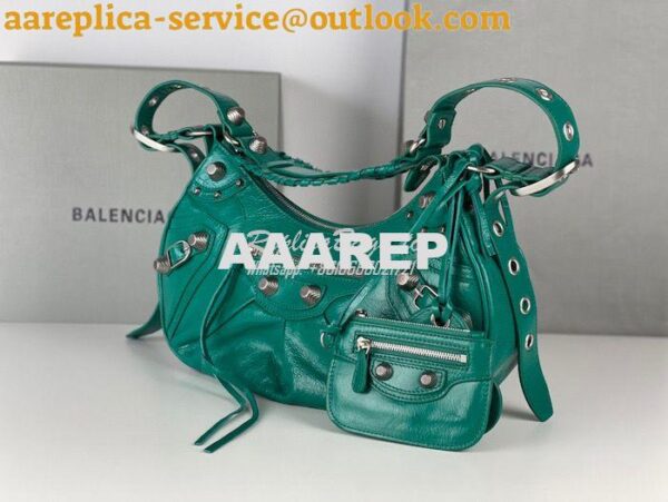 Replica Balenciaga Le Cagole XS S Shoulder Bag in Lambskin Jade Green 8