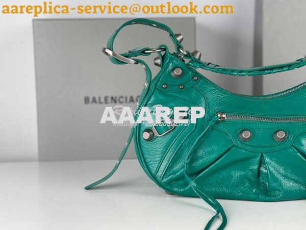 Replica Balenciaga Le Cagole XS S Shoulder Bag in Lambskin Jade Green 9