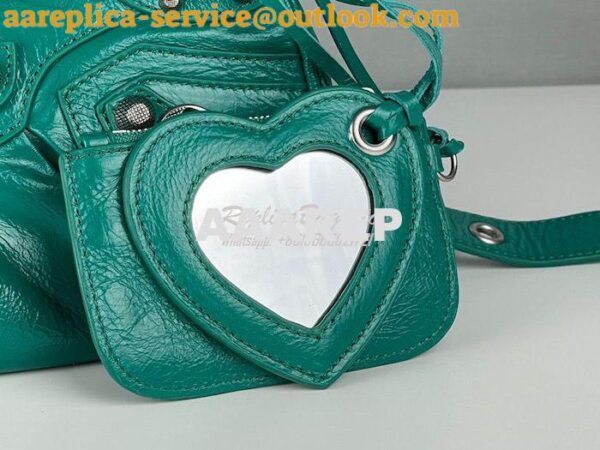 Replica Balenciaga Le Cagole XS S Shoulder Bag in Lambskin Jade Green 18