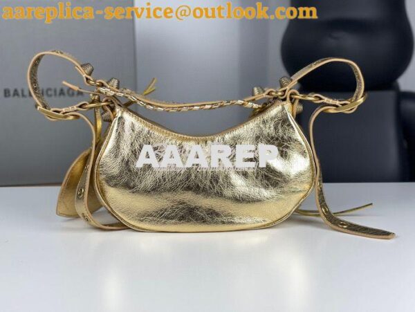 Replica Balenciaga Le Cagole XS S Shoulder Bag in Lambskin Metallic Go 8